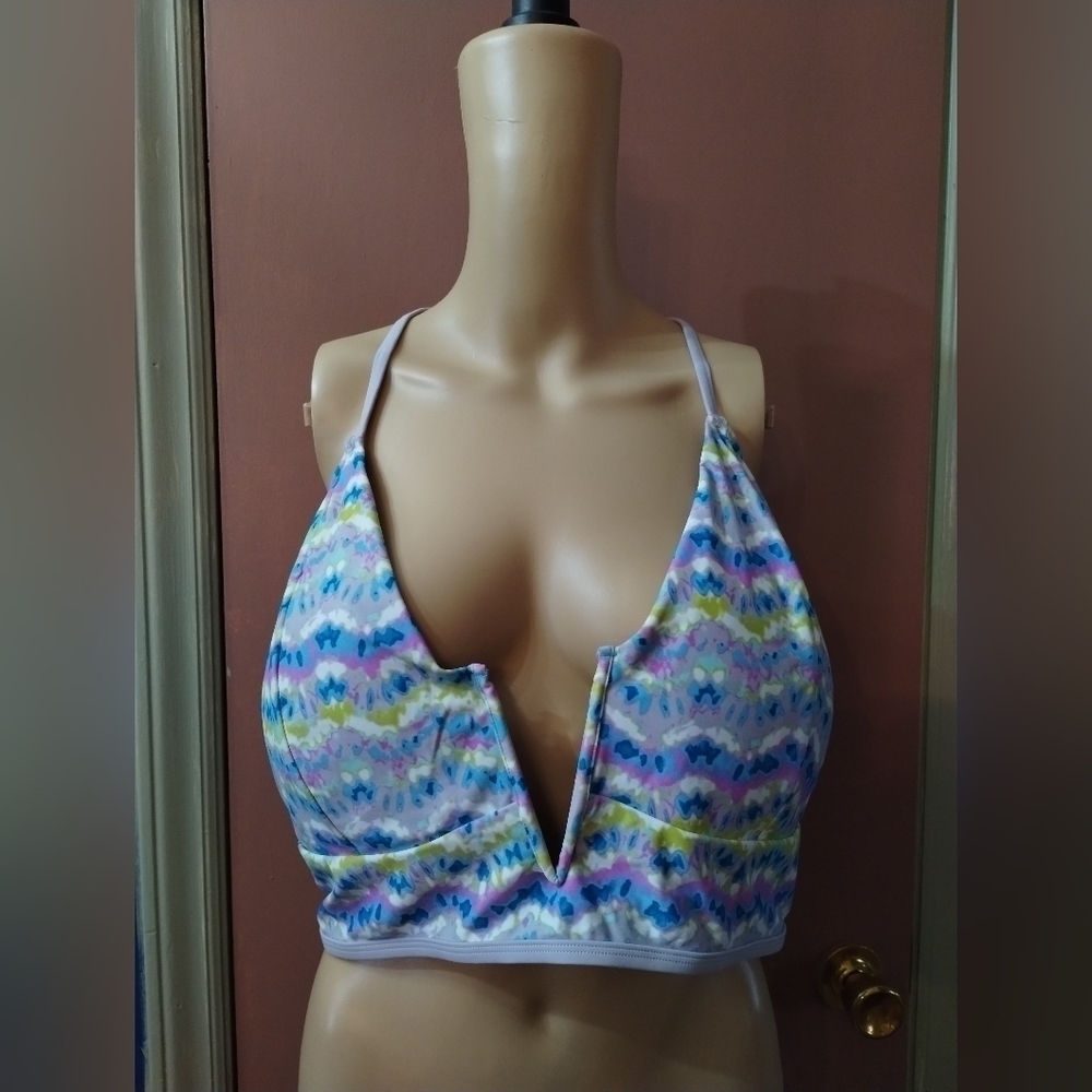 Nwt time and tru plus size 3x bikini top adjustable straps